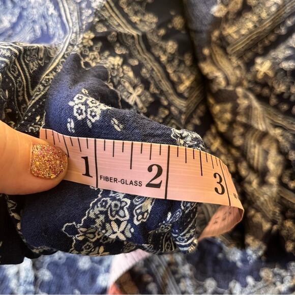 Justice Navy Blue Patterned Romper Hi lo Dress kids girls size 16 plus - Picture 5 of 6